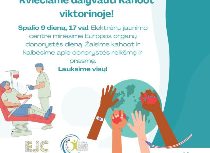 Europos organų donorystės dienos minėjimas Elektrėnų jaunimo centre