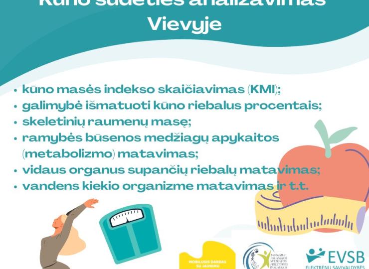 Kūno sudėties analizavimas Vievyje