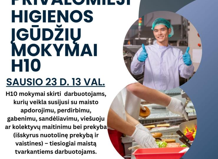 Kviečiame į higienos įgūdžių mokymus H10