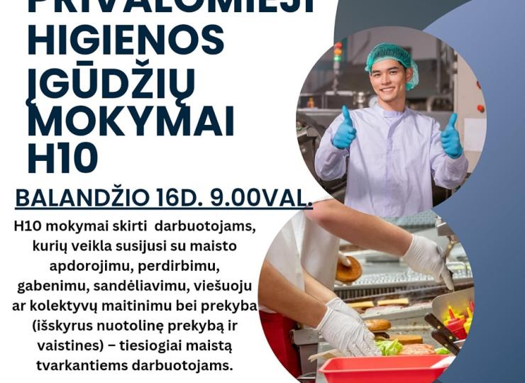 Privalomieji higienos įgūdžių mokymai H10