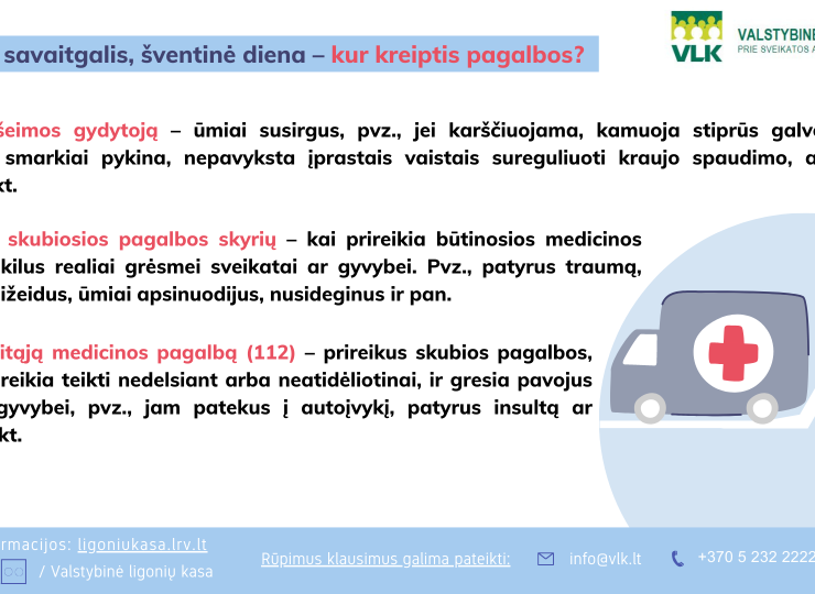 Primename kada reikia kviesti greitąją medicinos pagalbą