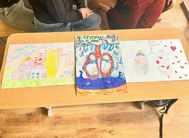 Projektas „Gyvenimas be dūmų“ – veiklų tęsinys Ąžuolyno progimnazijoje