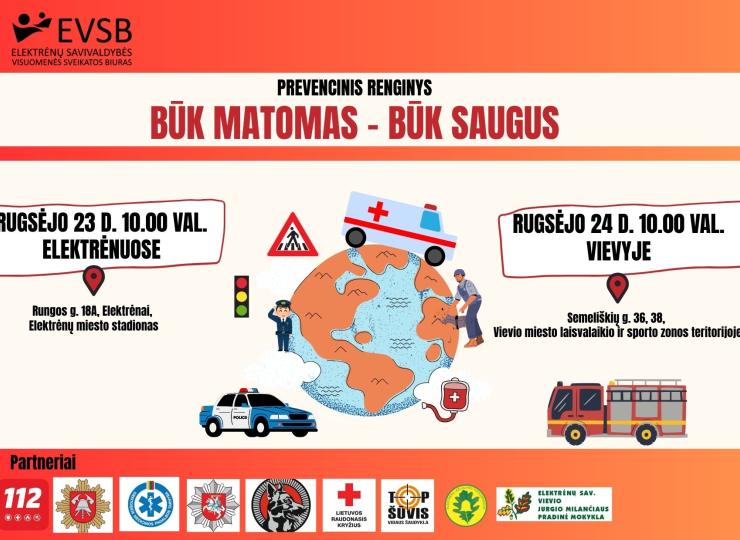 Kasmetinis prevencinis renginys „Būk matomas – būk saugus“