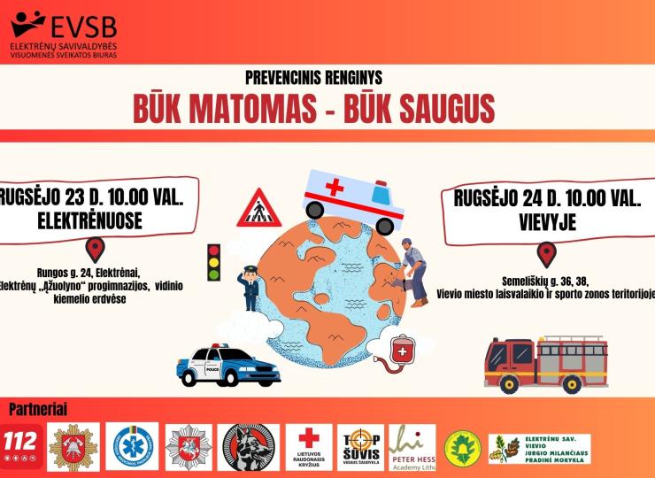 Kasmetinis prevencinis renginys „Būk matomas – būk saugus“