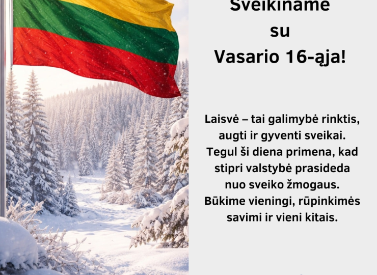 Sveikiname su Vasario 16-ąją!