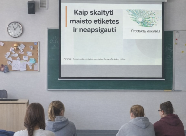 Sąmoningo pasirinkimo link: Elektrėnų „Versmės“ gimnazijoje vyko pamoka apie maisto etikečių skaitymą