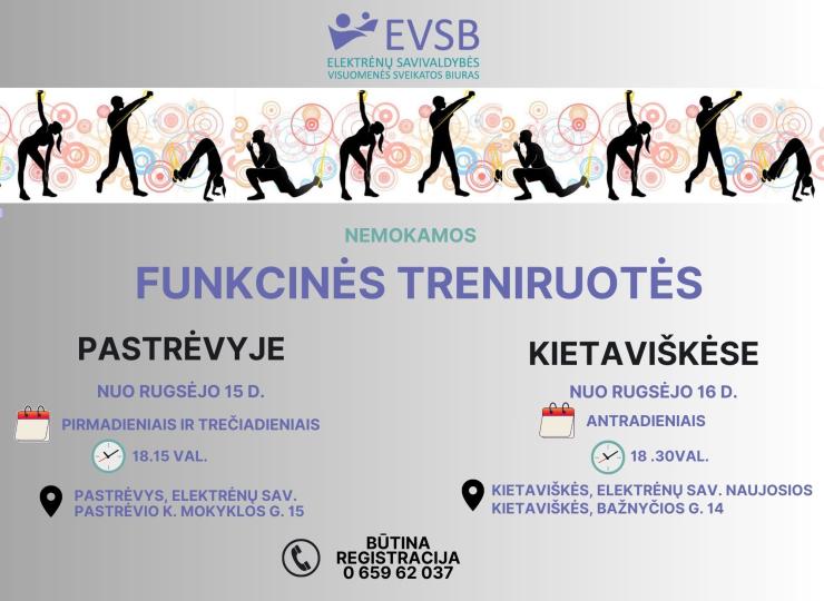 Funkcinės treniruotės Pastrėvyje ir Kietaviškėse