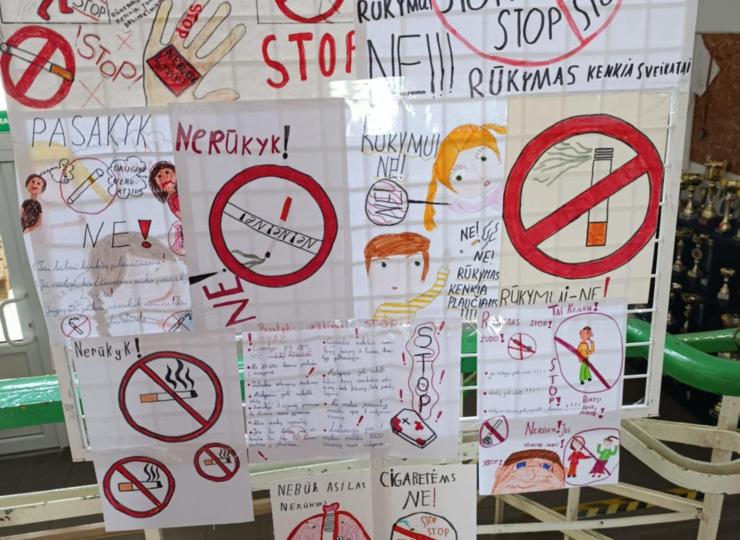 „Pasaulinė diena be tabako“ Vievio Jurgio Milančiaus pradinėje mokykloje