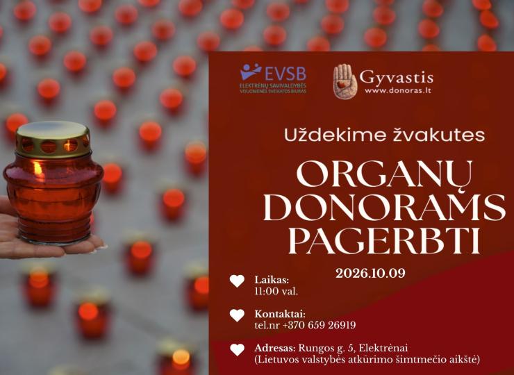 Organų donorystės dienos minėjimas