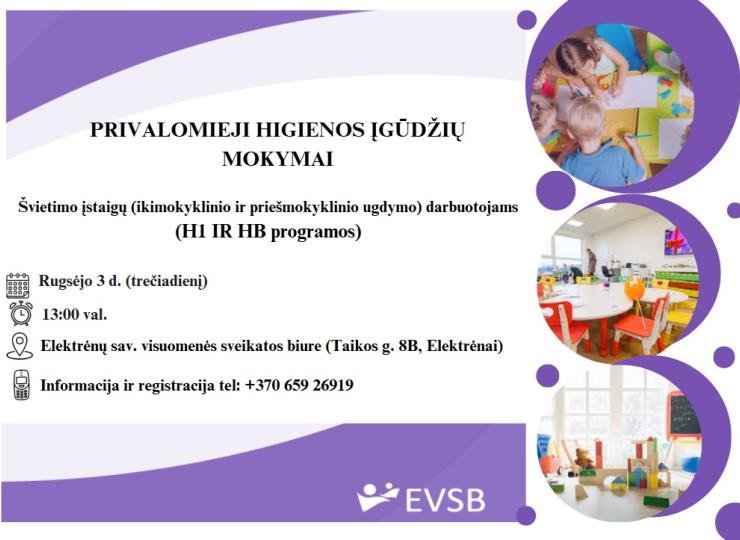 Privalomieji higienos įgūdžių mokymai