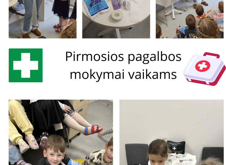Pirmosios pagalbos pradmenys mažiesiems Elektrėnų vaikų lopšelio-darželio „Drugelis“