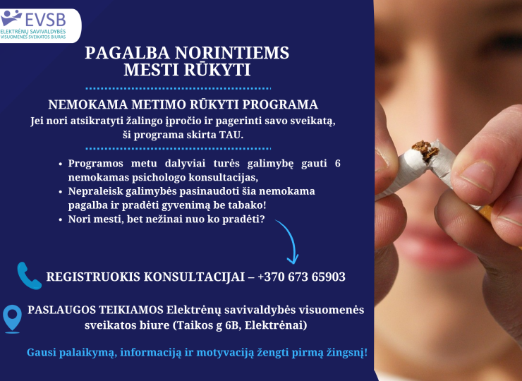 Gegužės 31-ąją minima Tarptautinė nerūkymo diena