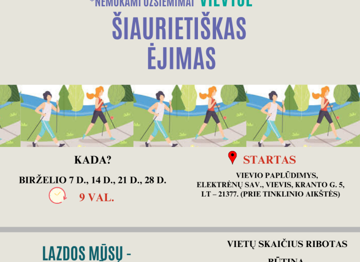 Šiaurietiški pėsčiųjų žygiai Vievyje
