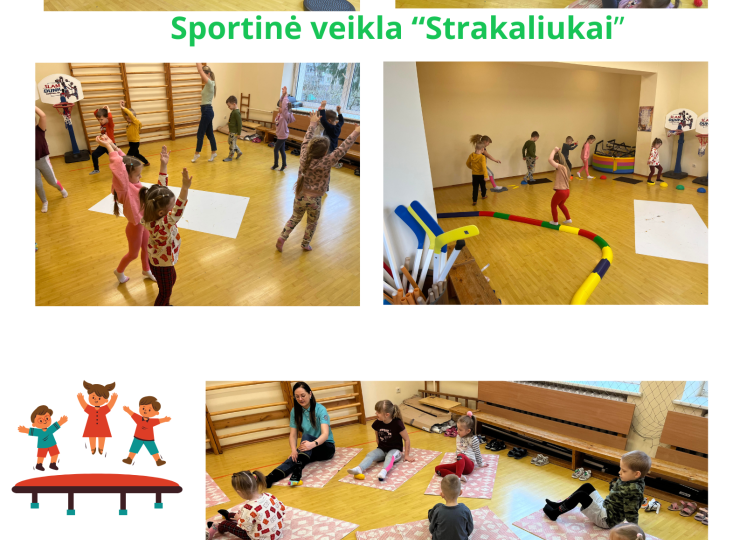 Sportinė veikla „Strakaliukai“. Elektrėnų vaikų lopšelis-darželis „Drugelis“