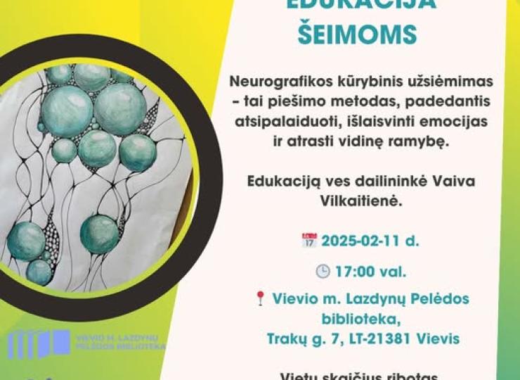 Neurografikos užsiėmimas visai šeimai