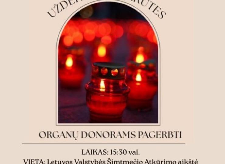 Prisijunkite prie Organų donorystės dienos minėjimo